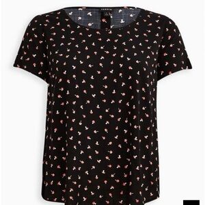 Torrid Abbey Rayon Slub Top, Short Sleeves